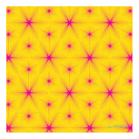 Cube Tesselation - Magenta on Yellow