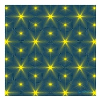 Cube Tesselation - Yellow on Dark Blue
