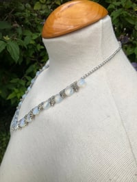 Image 3 of Opalite and white brass choker necklace