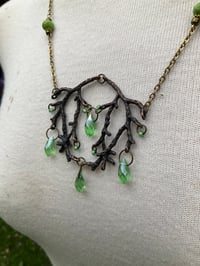 Image 1 of Twisted trigs and Czech glass pendant necklace 