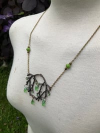 Image 2 of Twisted trigs and Czech glass pendant necklace 