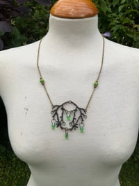 Image 3 of Twisted trigs and Czech glass pendant necklace 