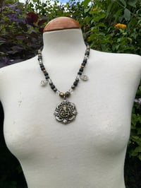 Image 1 of Pyrite and Ganesha pendant necklace