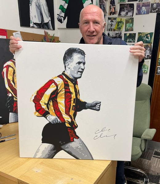 Image of CHIC CHARNLEY ORIGINAL SIGNED PARTICK THISTLE PAINTING