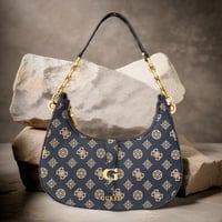 BOLSO HOMBRO CADENA LOGO MARRÓN GUESS