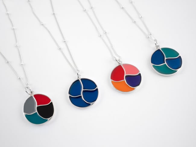 Spin Pendant Silver Necklace