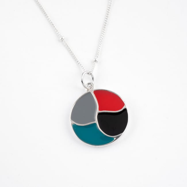 Spin Pendant Silver Necklace