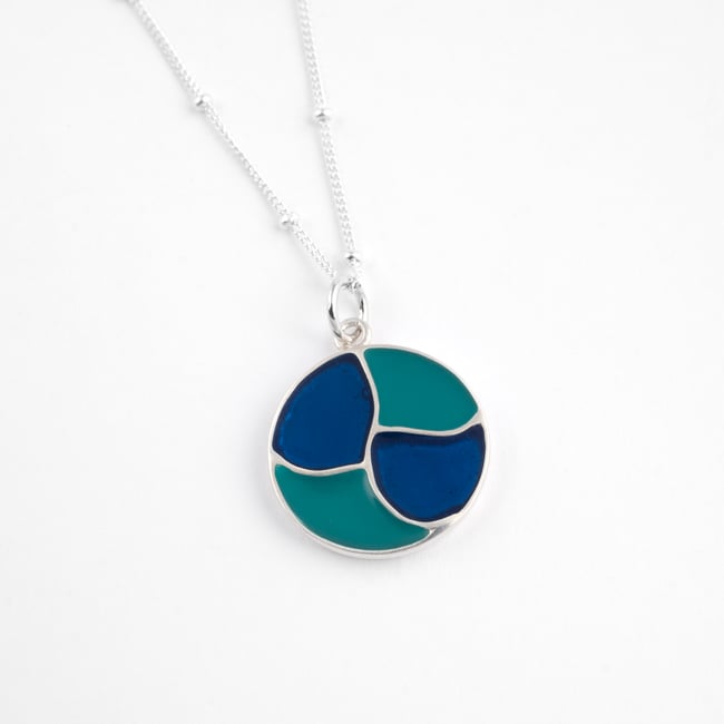 Spin Pendant Silver Necklace