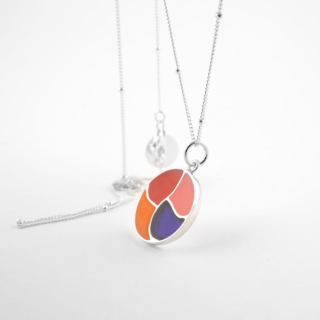 Spin Pendant Silver Necklace