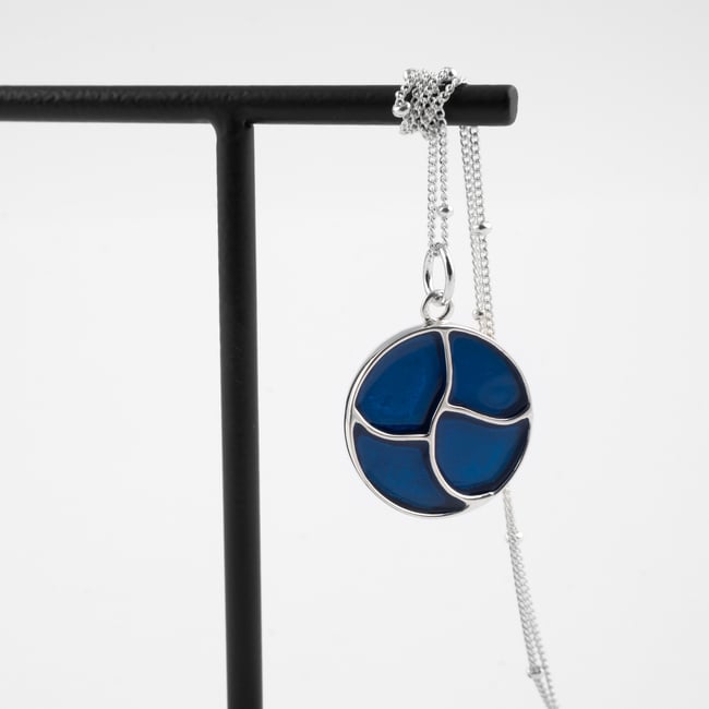 Spin Pendant Silver Necklace