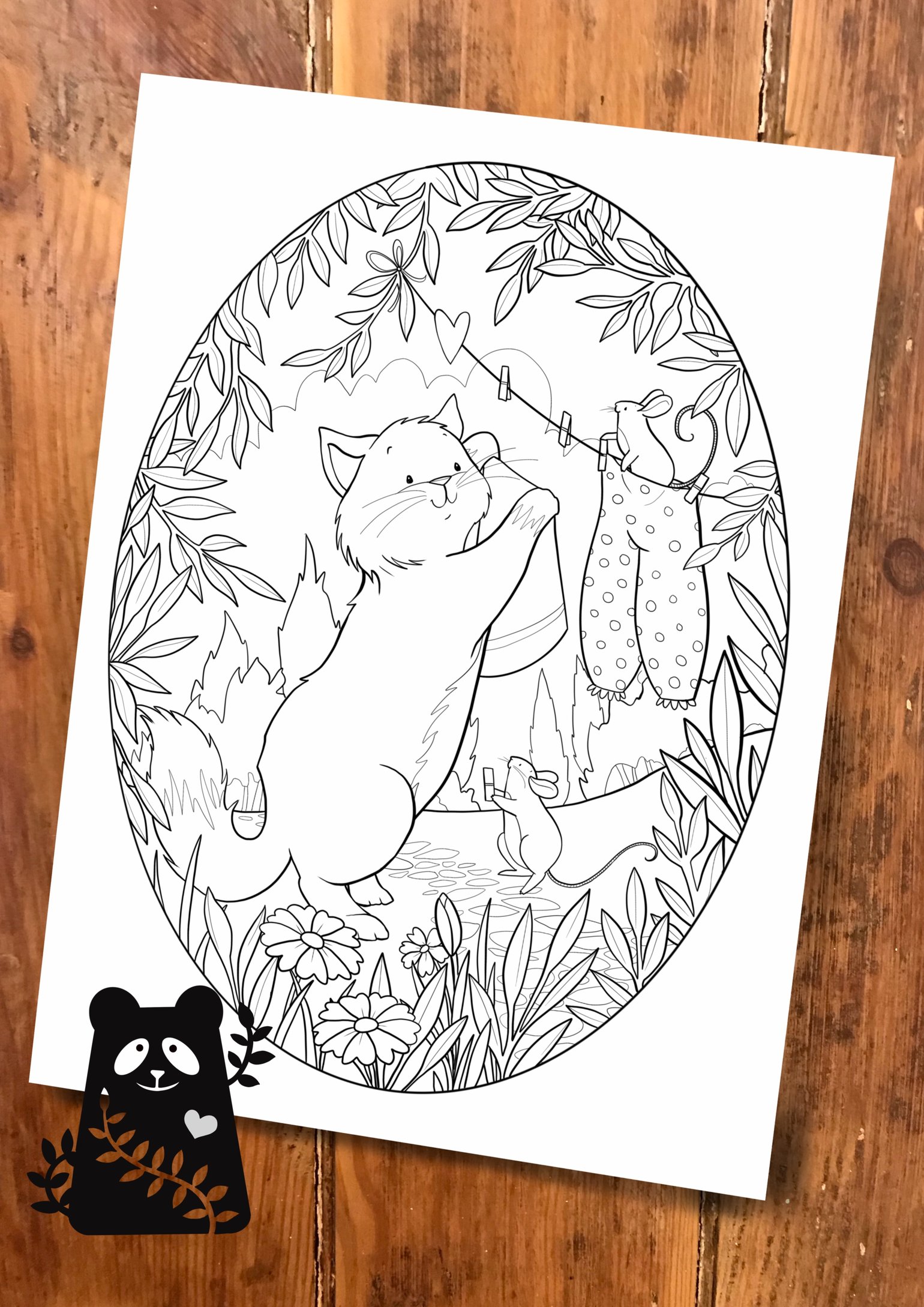 Image of Wash Day Colouring Sheet