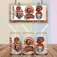 Uv Dtf Wrap Cincinnati Football FB37 Bengals