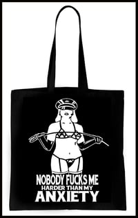 Image 1 of FUCK ANXIETY -tote bag-