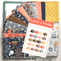 Image 1 of BLUE MOUNTAIN SHERBET-The Old Garden Baskets Quilt Kit 66" x 80"