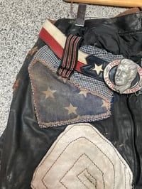 Image 6 of Leather pants w Elvis belt buckle