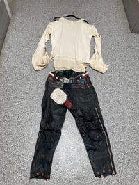 Image 7 of Leather pants w Elvis belt buckle