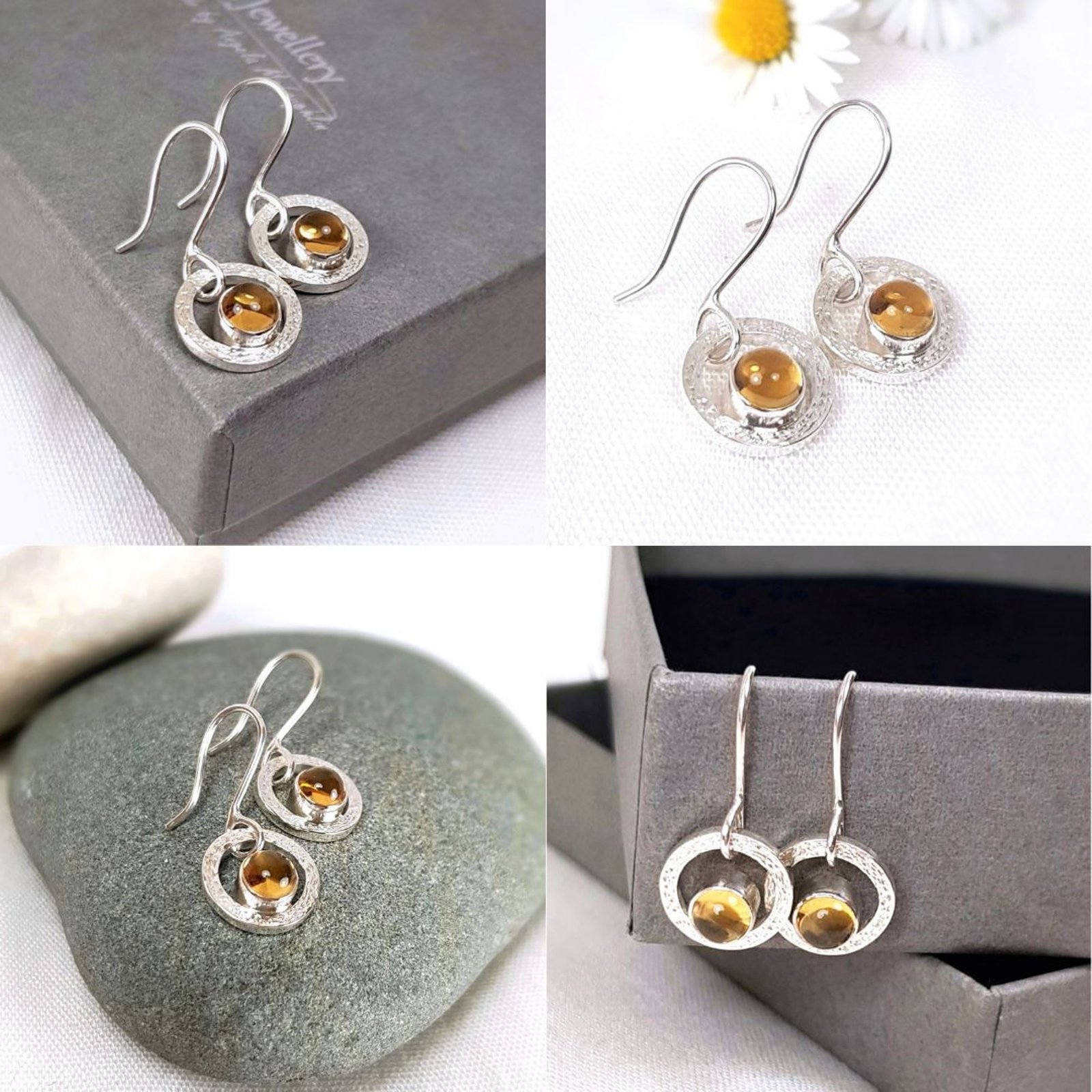 Natural Citrine Stud Earrings in Sterling Silver, Work Jewelry, Fashion Jewelry, Everyday essentials, deals Silver Jewelry, Handmade Earring