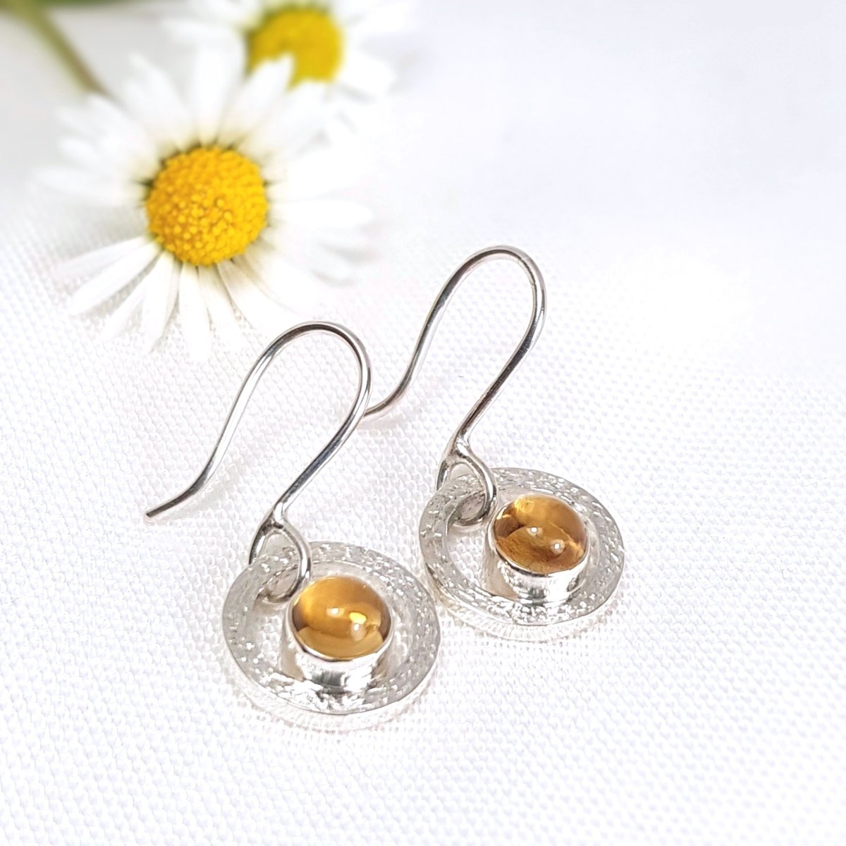 Order Dingy earrings in solid silver and citrine