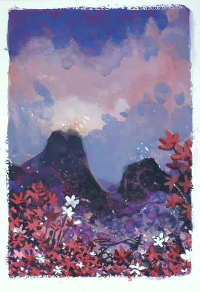 Image of Painting: Volcanic Landscape