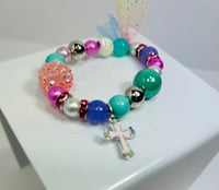 Image 2 of Cross Charm Elastic Bracelet 