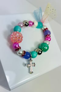 Image 3 of Cross Charm Elastic Bracelet 