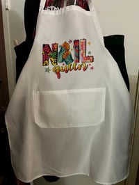 Image 4 of  NAIL QUEEN  APRON  white airy thin comfy apron 