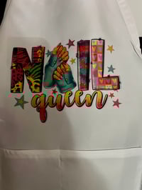Image 5 of  NAIL QUEEN  APRON  white airy thin comfy apron 