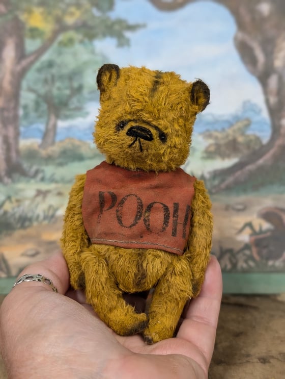 Image of "POOH" - a Teenie-Weenie 4" classic style Pooh bear by whendis bears....