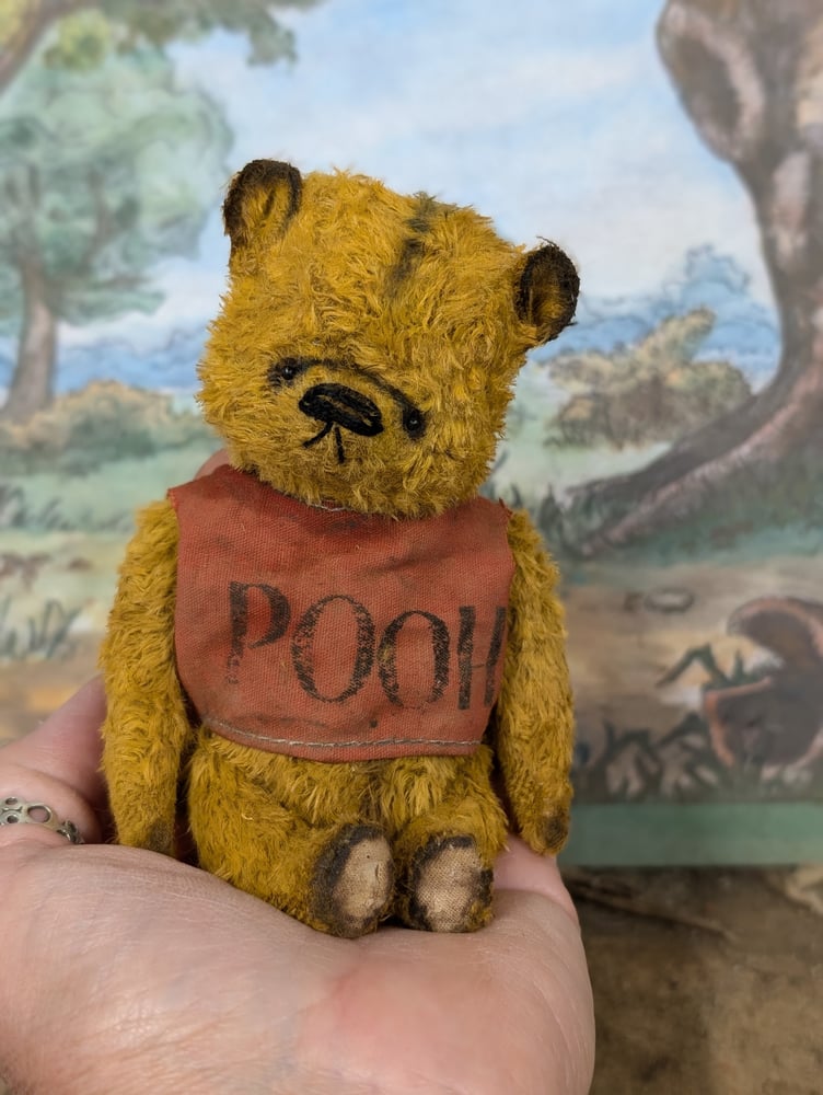 Image of "POOH" - a Teenie-Weenie 4" classic style Pooh bear by whendis bears....