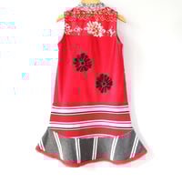 Image 2 of buckeyes ohio state red 6/7 courtneycourtney twirly twirl tank sleeveless dress 