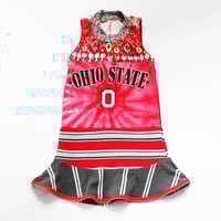 Image 3 of buckeyes ohio state red 6/7 courtneycourtney twirly twirl tank sleeveless dress 
