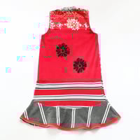 Image 4 of buckeyes ohio state red 6/7 courtneycourtney twirly twirl tank sleeveless dress 