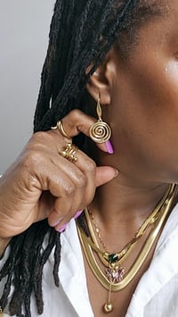 Image 3 of Spiral Drop Earrings