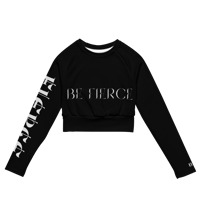 Image 3 of BE FIERCE Black Recycled Long-Sleeve Crop Top