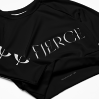 Image 5 of BE FIERCE Black Recycled Long-Sleeve Crop Top