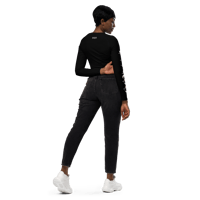 Image 9 of BE FIERCE Black Recycled Long-Sleeve Crop Top