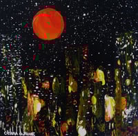 Image 1 of 'Euphoric' - Abstract Expressionist Acrylic on Canvas Panel, 8x8 Framed