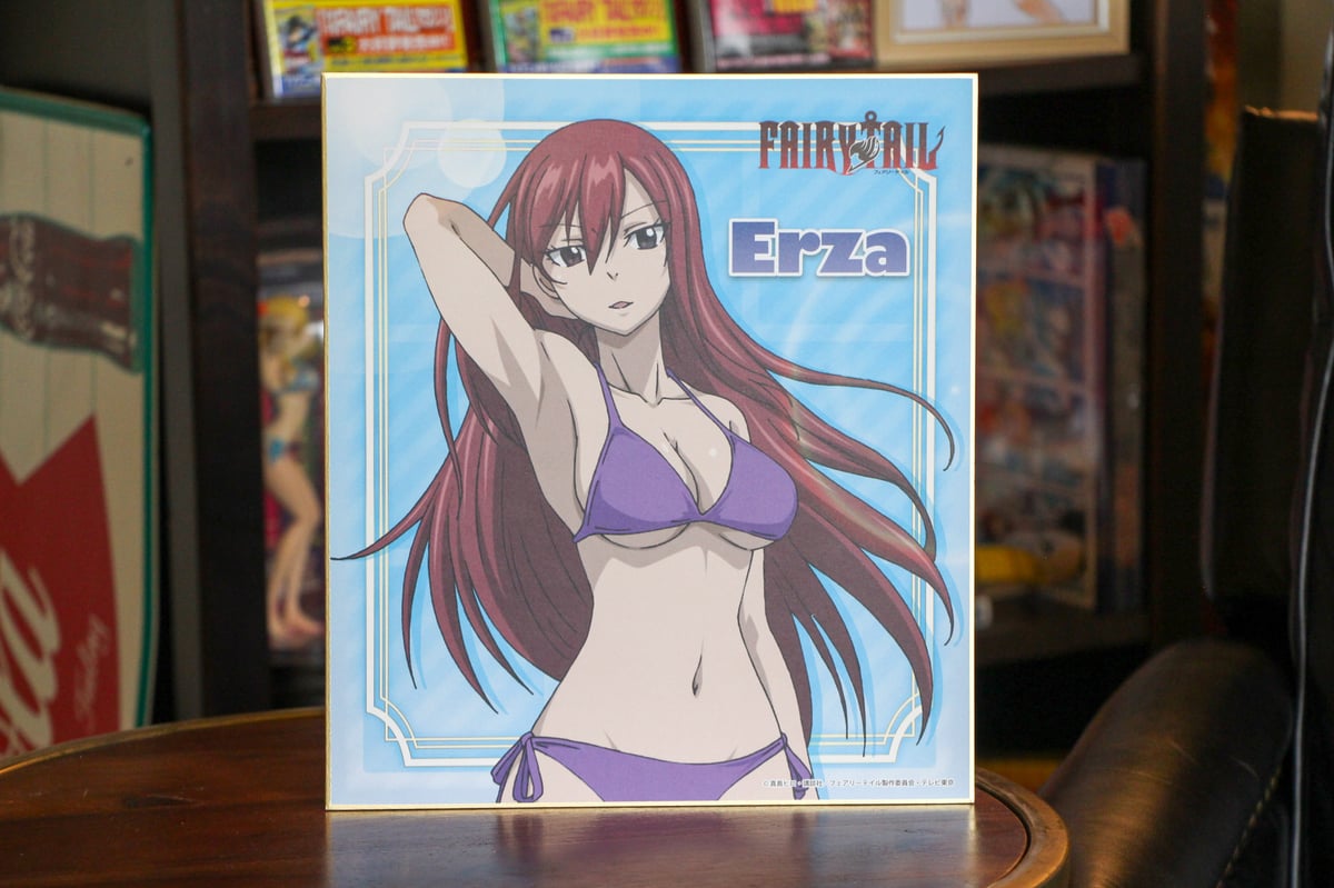 Image of Erza Scarlet Swimsuit Fairy Tail Japan OFFICIAL Shikishi Board