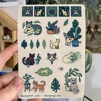 houseplant cats - sticker sheet