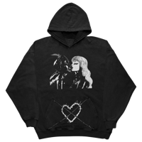 KISSED BLACK HOODIE
