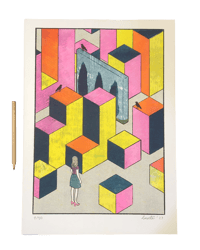 Riso print "May Be A View" A3