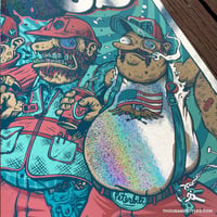 Image 2 of Official Primus Gig Poster - 8.5.24 show - Cuyahoga Falls, OH - Glitter Foil