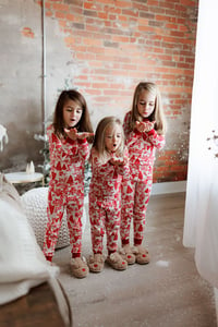 Image 3 of JSP Studio Holiday Petite | Pajamas & Glitter Snow in the studio bedroom + the studio swing