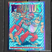 Image 5 of Official Primus Gig Poster - 8.5.24 show - Cuyahoga Falls, OH - Rainbow Foil