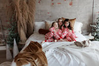 Image 5 of JSP Studio Holiday Petite | Pajamas & Glitter Snow in the studio bedroom + the studio swing