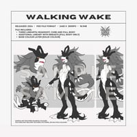 WALKING WAKE LINEART TEMPLATE