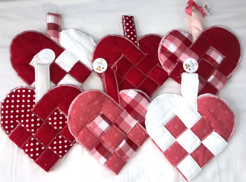 Image of Red & White Heart Stockings