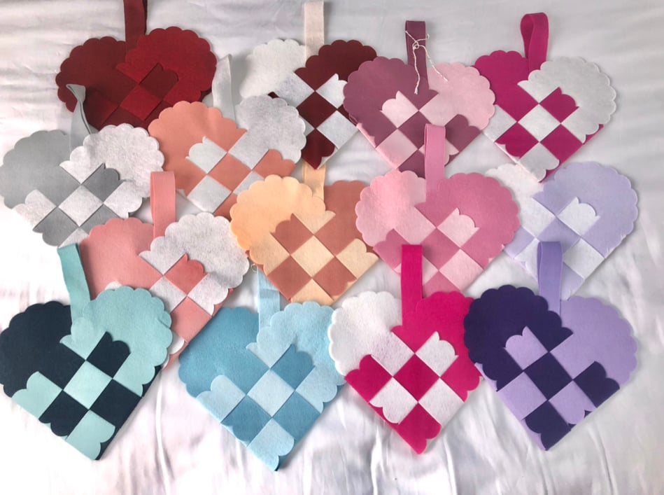 Image of Felt Heart Stockings--small