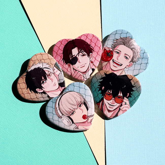 Wind Breaker Heart Buttons