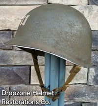 Image 6 of WWII 2nd Ranger Battalion, Captain. M-1 Type Helmet, Fixed bale version. 